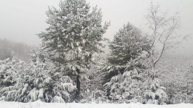 Akdağ’da kar kalınlığı 10 santimetreye ulaştı