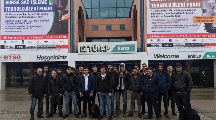 Ga&uuml;n Naci Top&ccedil;uoğlu Meslek Y&uuml;ksekokulu &Ouml;ğrencilerinden Bursa Fuarına Teknik Gezi