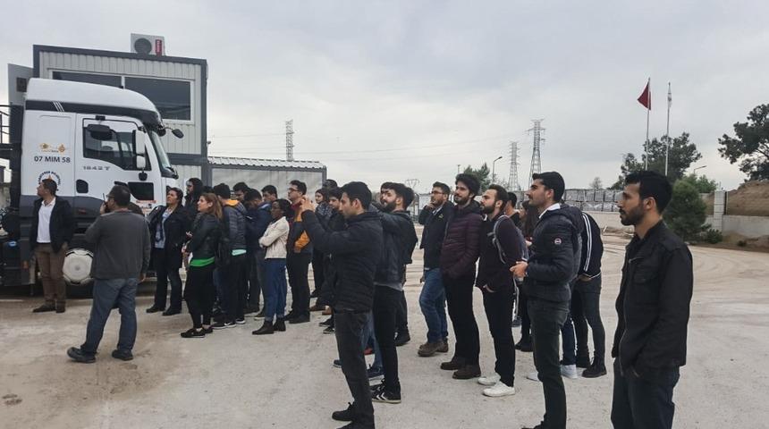 Geleceğin mühendisleri asfalt üretim tesisini inceledi