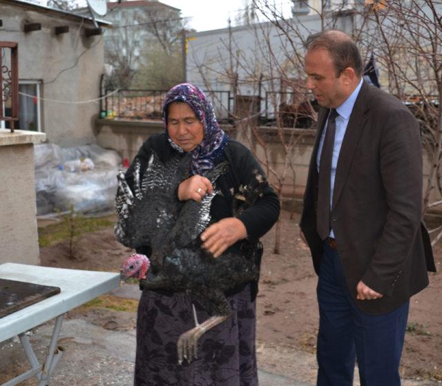 Hindileri çalınan kadına, kanatlı hayvan hediye ettiler