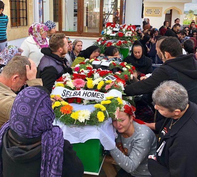 KKTC'de sel felaketinde ölen nişanlı gençler son yolculuklarına uğurlandı