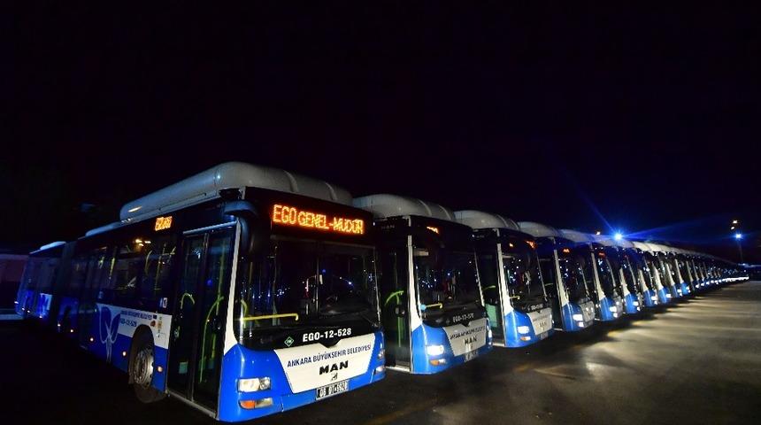 EGO otob&uuml;sleri dezenfekte ediliyor