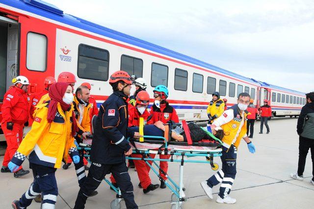 112 den tren kazası tatbikatı 1