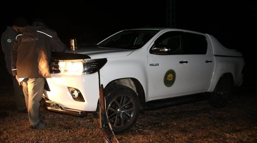 G&uuml;m&uuml;şhane&rsquo;de gece ka&ccedil;ak av yapanlara 4 bin 669 lira ceza kesildi