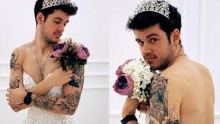 YouTuber Orkun Işıtmak'ın gelinlikli fotoğrafları sosyal medyayı salladı