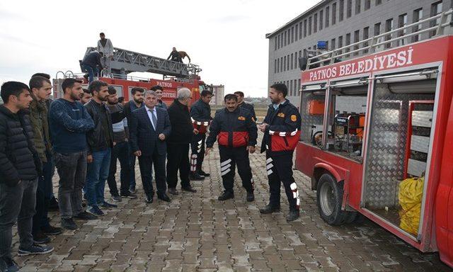 Sultan Alparslan Doğa Bilimleri ve Mühendislik Fakültesi’nde yangın tatbikatı