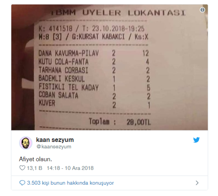 TBMM Üyeler Lokantası gündem oldu: Meclis lokantasında çorba 1 kavurma 6 TL G1