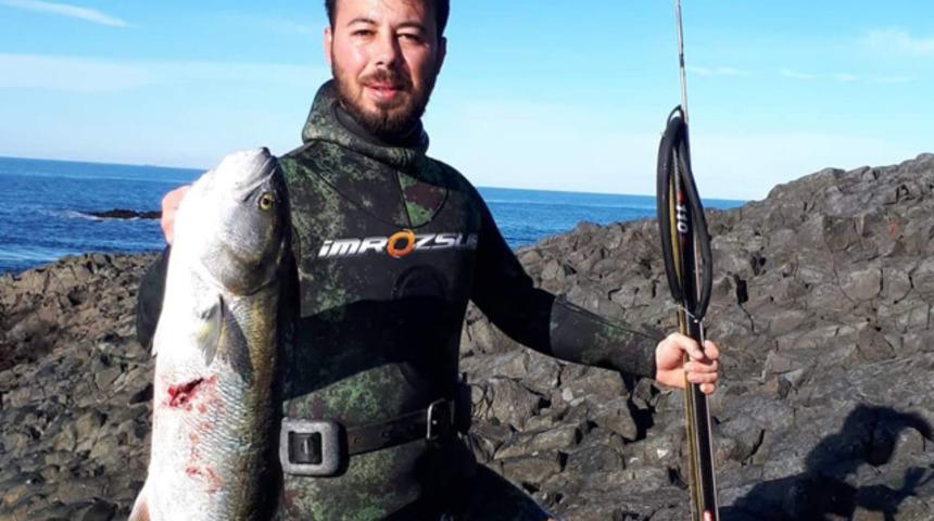 Zıpkınla avladı, şaşkına döndü! 'İlk defa denk geldim, nadir görülür'