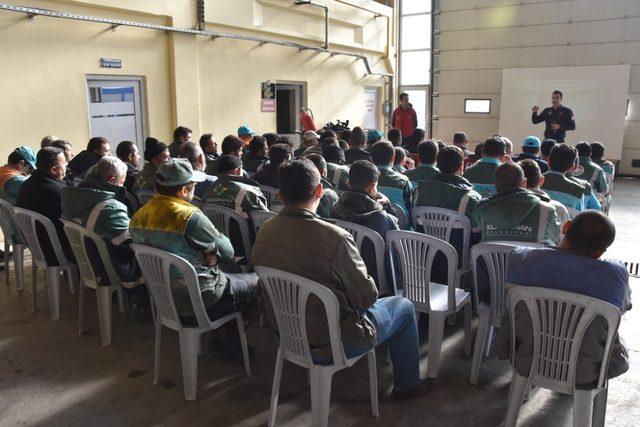 Kocasinan’ın atölyesinde nefes kesen yangın tatbikatı