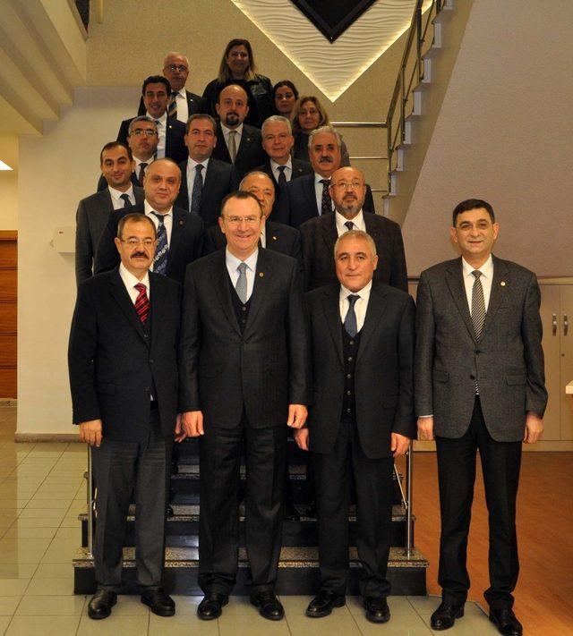 GSO heyetinden GAOSB Başkanı Mustafa Topçuoğlu’na ziyaret