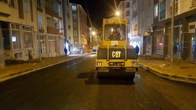 Çorlu gece gündüz asfaltlanıyor