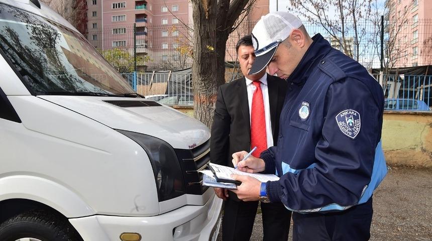 Başkent&rsquo;te servis ara&ccedil;larına sıkı denetim
