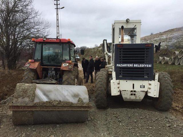 Başkan Yalçın yol çalışmalarını yerinde inceledi