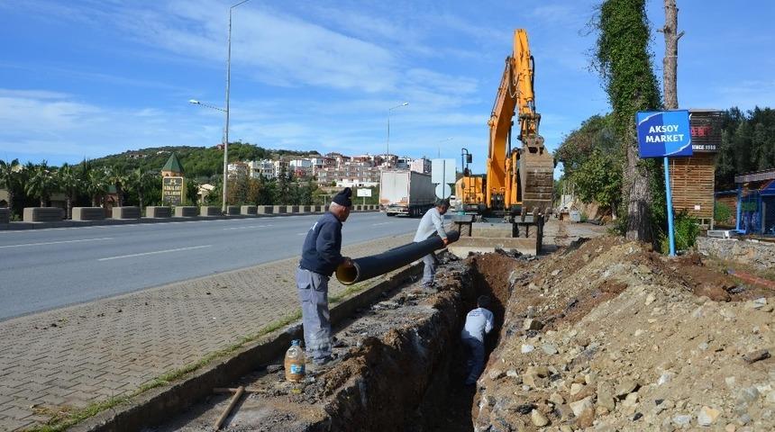 Konaklı&rsquo;nın kanalizasyon sorunu &ccedil;&ouml;z&uuml;l&uuml;yor