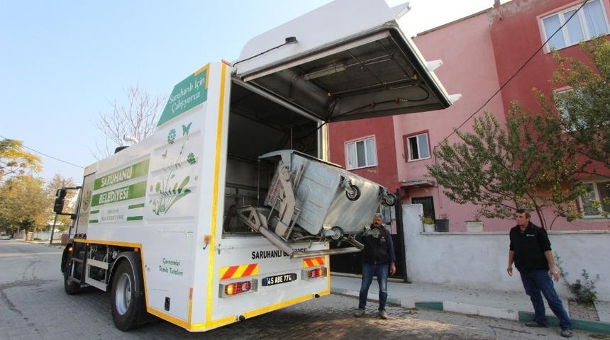 Saruhanlı’da 4 bin çöp konteyneri yıkanıyor