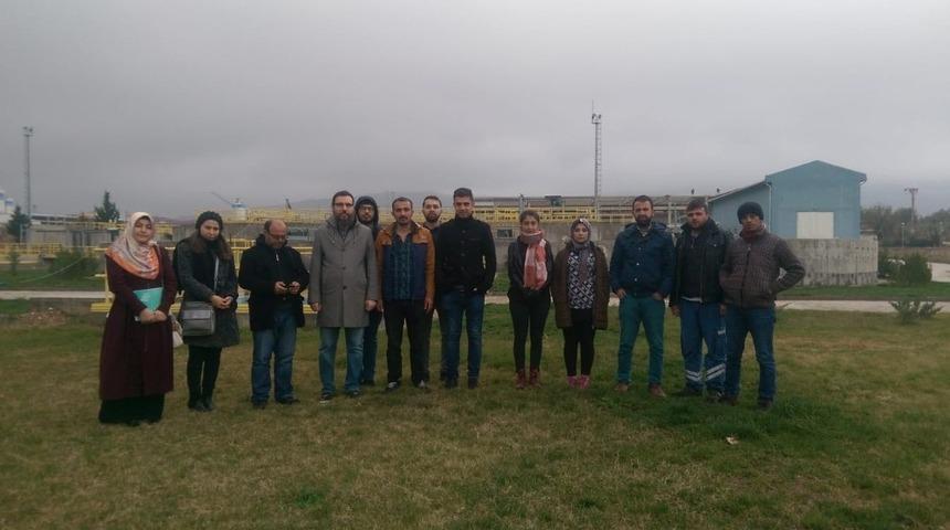 &Ouml;ğrenciler atık su arıtma tesisini inceledi