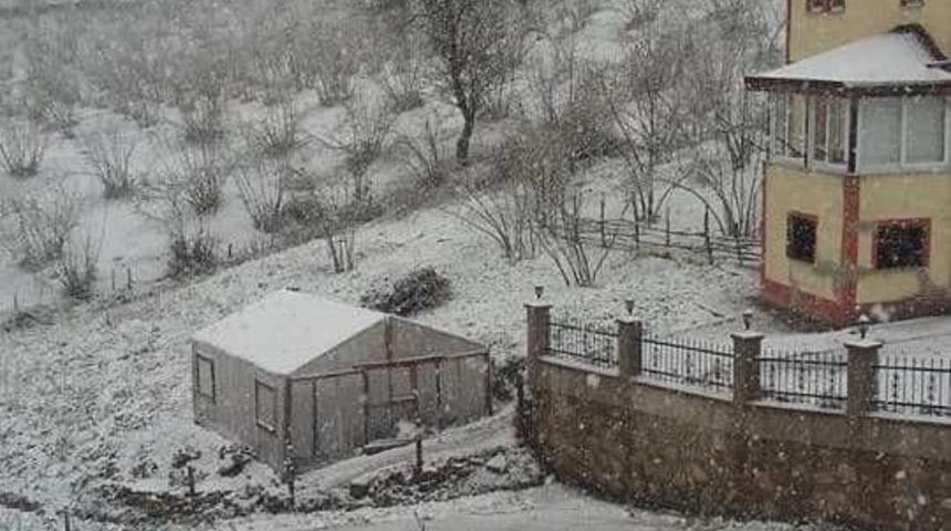 Fatsa&rsquo;da beklenen kar yağdı