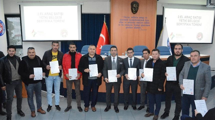 DTO&rsquo;da 133 &uuml;ye mesleki yeterlilik belgesini aldı