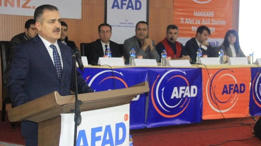 Hakkari&rsquo;de 2018 masa başı deprem tatbikatı