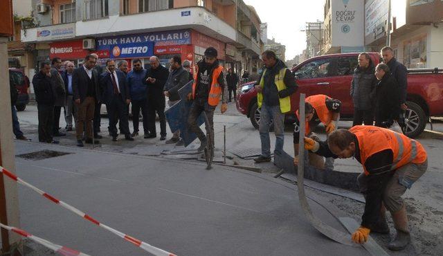 Başkan Şahin çalışmaları yerinde inceledi