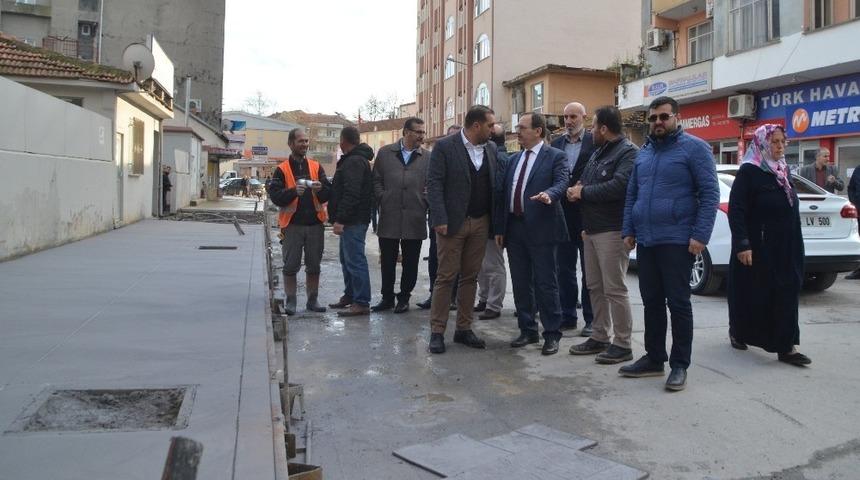 Başkan Şahin &ccedil;alışmaları yerinde inceledi