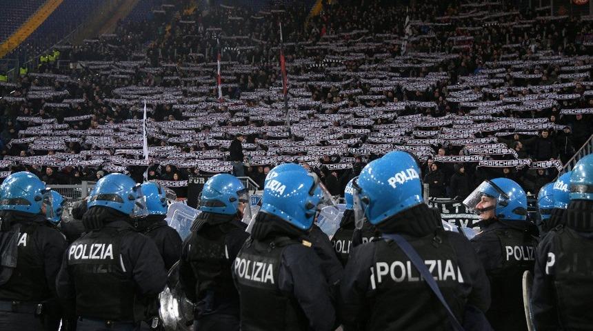 Lazio - Eintracht Frankfurt maçında olaylar çıktı!