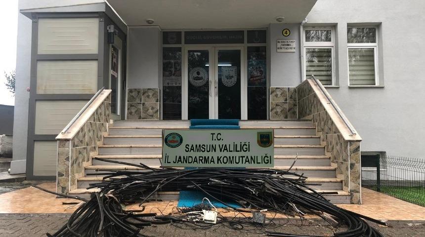 Jandarmadan kablo hırsızlığı operasyonu