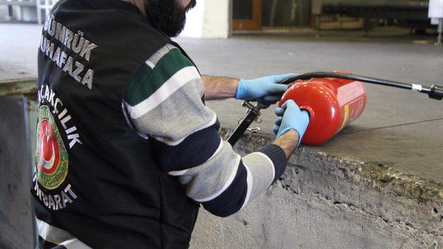 Kapıkule'de TIR'daki yangın söndürme tüpünden kokain çıktı