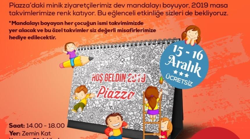 Piazza&rsquo;da Dev Mandala Boyama Etkinliği