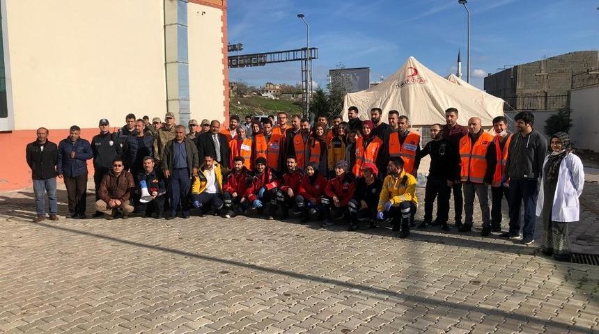 Gerger Devlet Hastanesinde deprem tatbikatı