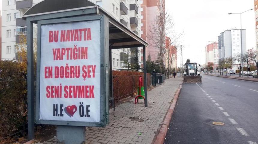 Kayseri'deki gizemli aşık merak konusu oldu