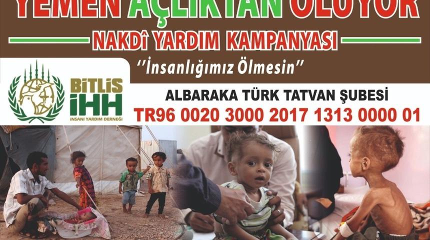 Bitlis İHH&rsquo;dan &ldquo;Yemen&rdquo; i&ccedil;in yardım kampanyası