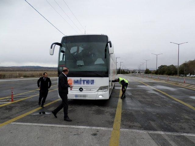 Uşak’ta kış lastiği denetimi