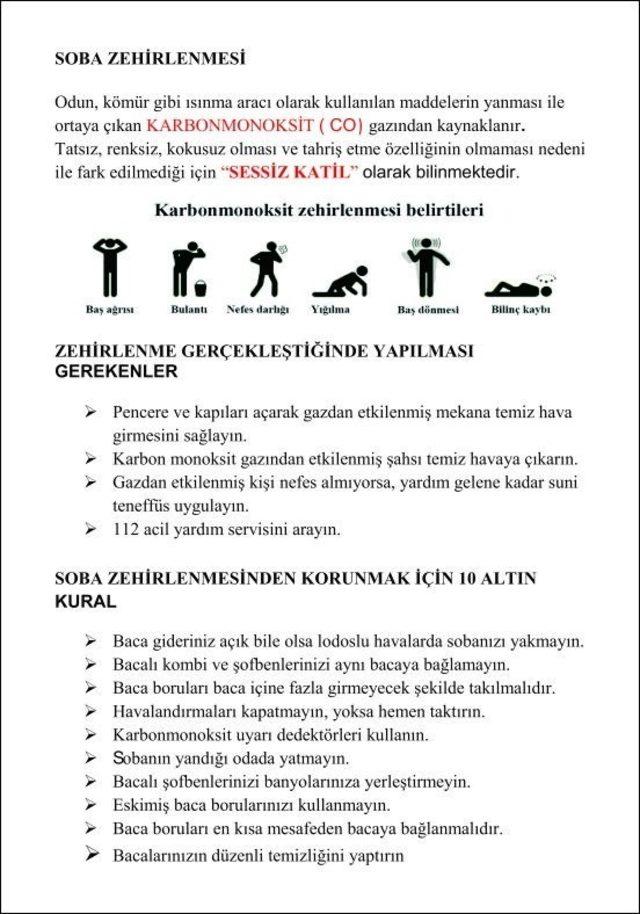 Uşak polisi soba zehirlenmelerine dikkat çekti