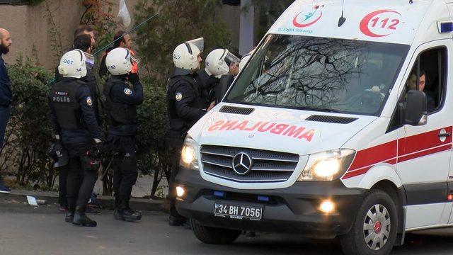 Trabzonspor taraftarı arasındaki arbedede 2 polis yaralandı