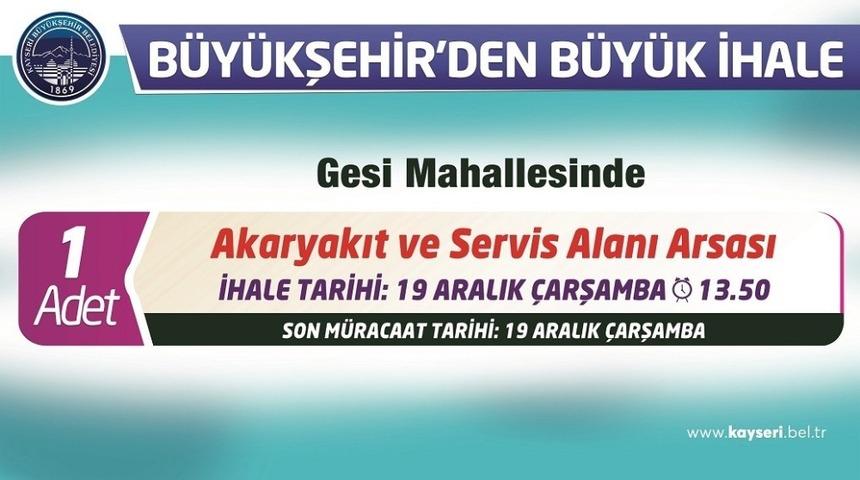 Akaryakıt istasyonu arsası i&ccedil;in ihale yapılacak