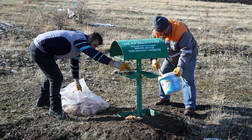 Talas&rsquo;ta yaban hayvanları unutulmadı