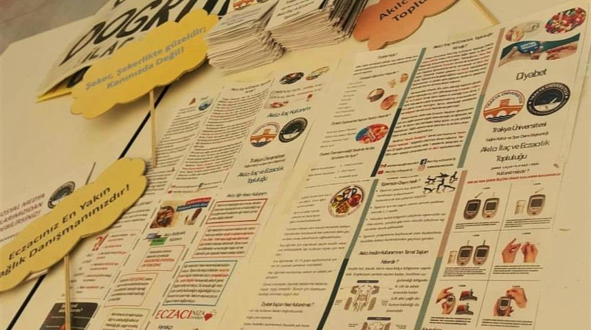 Trakya Üniversitesi öğrencilerinden akılcı ilaç kullanımı ve diyabet etkinliği