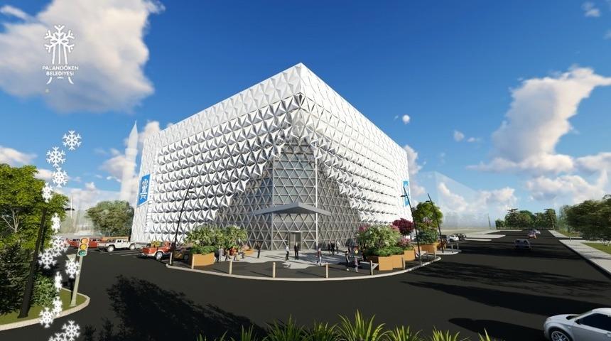 Paland&ouml;ken Belediyesi&rsquo;nin ikinci k&uuml;lt&uuml;r merkezi g&ouml;z kamaştırıyor