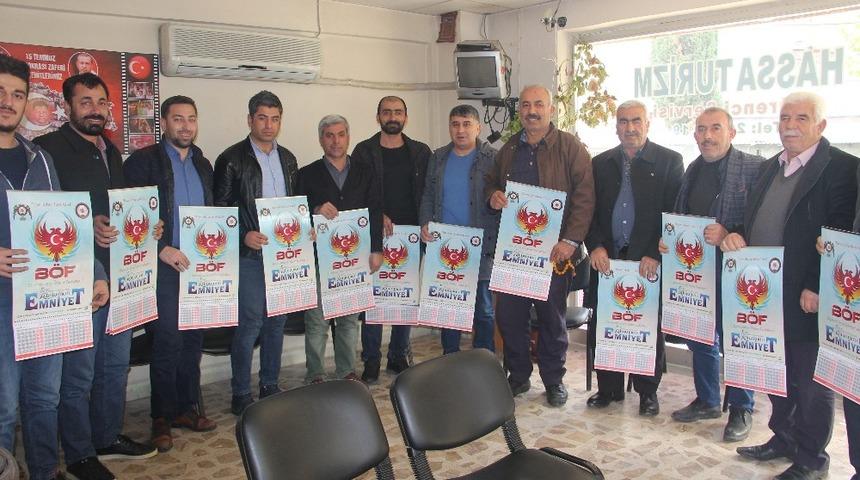 Polislerden esnaf ve vatandaşlara takvim