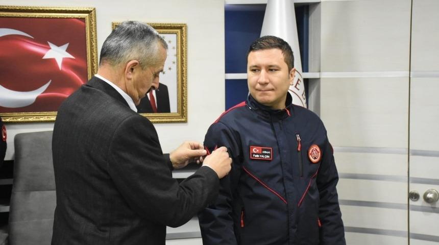 R&uuml;tbelerini Başkan Dursun Ay taktı