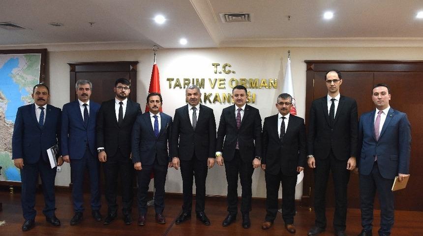 Başkan &Ccedil;elik Tarım ve Orman Bakanı Pakdemirli ile g&ouml;r&uuml;şt&uuml;
