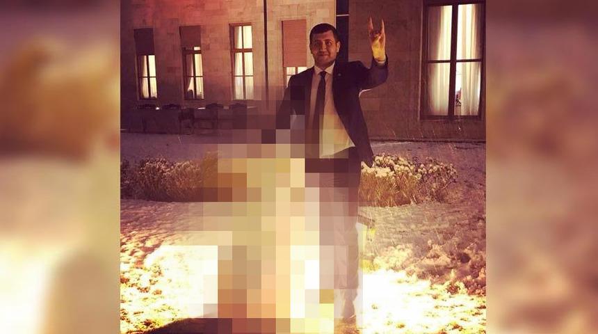 MHP'li vekil meclis bahçesinde yaptı: Ülkücü Kardan Adam