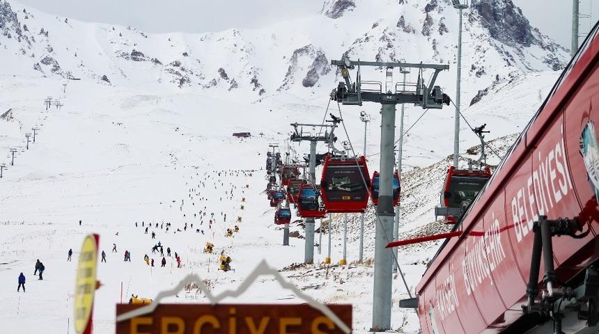 Erciyes&rsquo;i sezonun ilk hafta sonunda 30 bin kişi ziyaret etti