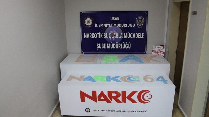 Uşak tarihinde en fazla yakalanan uyuşturucu hap operasyonu