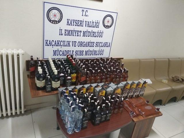 Yılbaşı öncesinde kaçak içki operasyonunda 145 şişe içki ele geçirildi