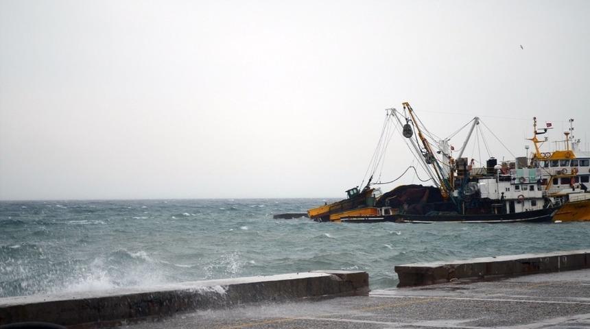 Y&uuml;zlerce martı fırtınanın keyfini &ccedil;ıkardı