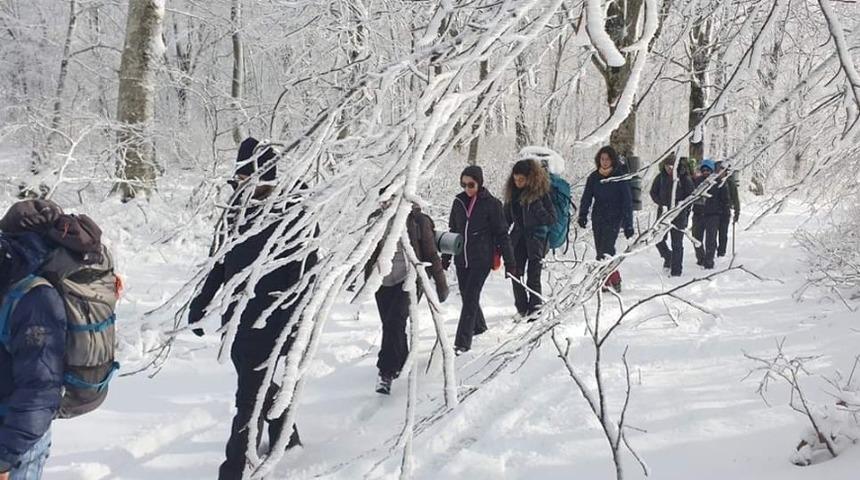 Dağcılardan Kocadağ’da kış eğitimi