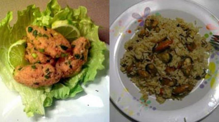 Midye Pilav ve Somon &Ccedil;iğ K&ouml;fte