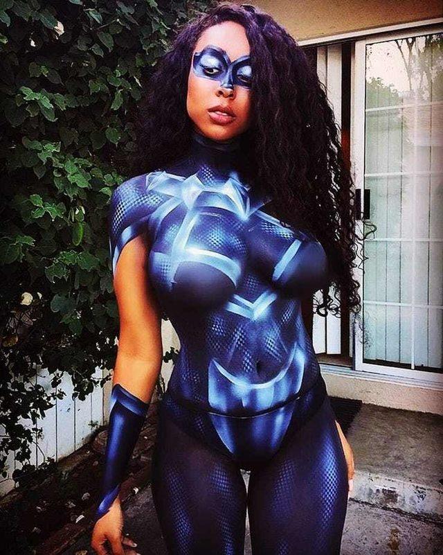 black-panther-inspired-body-paint